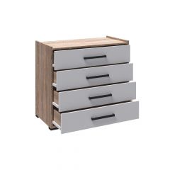 Модульная Спальня Соната (Белый/Дуб сонома) в Можге - mozhga.mebel24.online | фото 8