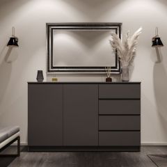 МОРИ МК 1600.1 Комод (графит) в Можге - mozhga.mebel24.online | фото