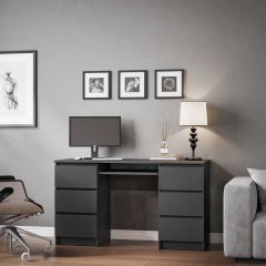 МОРИ МС-2 Стол 6 ящиков (графит) в Можге - mozhga.mebel24.online | фото