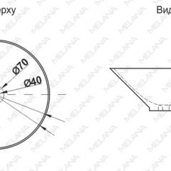 Накладная раковина melana mln-7020-b1+b18 (t4006hb1+b18 ) (сине-черная) в Можге - mozhga.mebel24.online | фото 2