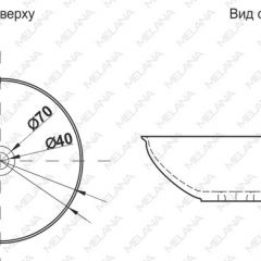 Накладная раковина melana mln-t4029-b15 в Можге - mozhga.mebel24.online | фото 2