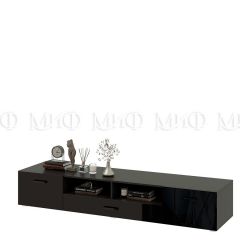 НИКОЛЬ Тумба ТВ (Черный глянец/Черный) в Можге - mozhga.mebel24.online | фото