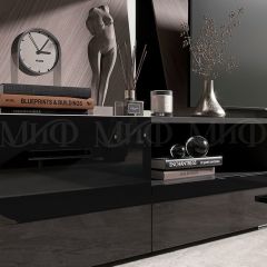 НИКОЛЬ Тумба ТВ (Черный глянец/Черный) в Можге - mozhga.mebel24.online | фото 3
