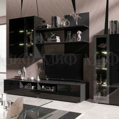 НИКОЛЬ Тумба ТВ (Черный глянец/Черный) в Можге - mozhga.mebel24.online | фото 4