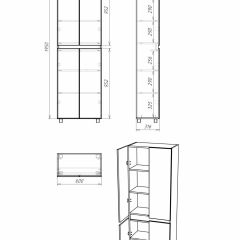 Пенал напольный 60 Норма без ящика АЙСБЕРГ (DA1625P) в Можге - mozhga.mebel24.online | фото 10