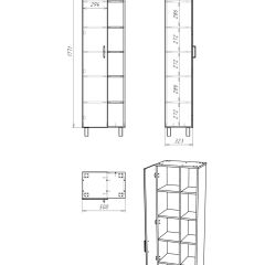 Пенал напольный Craft 50 без ящика С ЗЕРКАЛОМ Домино (DCr2217P) в Можге - mozhga.mebel24.online | фото 6