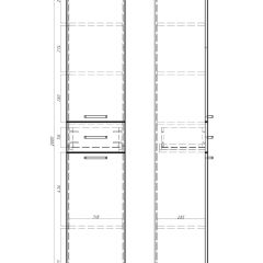 Пенал напольный Контраст 35 с верхним ящиком В1 правый АЙСБЕРГ (DA2707P) в Можге - mozhga.mebel24.online | фото 5