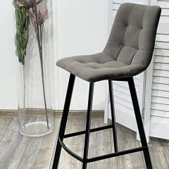 Полубарный стул CHILLI-QB SQUARE графит #14, велюр / черный каркас (H=66cm) М-City в Можге - mozhga.mebel24.online | фото 4
