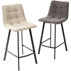 Полубарный стул CHILLI-QB SQUARE графит #14, велюр / черный каркас (H=66cm) М-City в Можге - mozhga.mebel24.online | фото 5