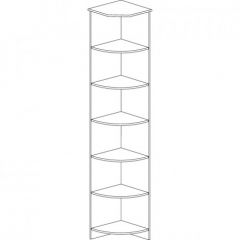 Шкаф угловой открытый №618 Инна Денвер светлый в Можге - mozhga.mebel24.online | фото 2