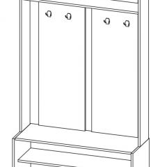 Прихожая Марица Модульная (ЯШ темный/ светлый) в Можге - mozhga.mebel24.online | фото 4