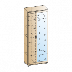 Прихожая Мелисса композиция 1 (Ясень Асахи) в Можге - mozhga.mebel24.online | фото 2