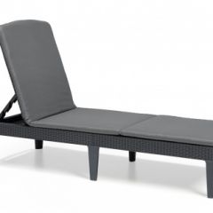 Шезлонг Джайпур с матрасом (Jaipur Sun lounger (with cushion)) графит в Можге - mozhga.mebel24.online | фото