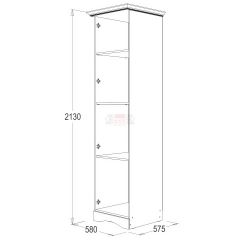 Шкаф 1-но дверный для белья Ольга 1Н в Можге - mozhga.mebel24.online | фото 2