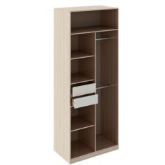 Шкаф 2 двери Глэдис М22 (ЯШС/Белый) в Можге - mozhga.mebel24.online | фото 2