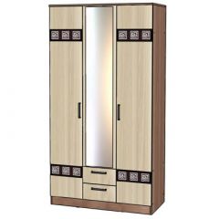 КОСТА-РИКА Шкаф 3-х створчатый (шимо светлый/шимо темный) в Можге - mozhga.mebel24.online | фото