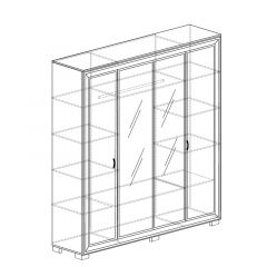 Шкаф 4-дверный со стеклом №367 Афины в Можге - mozhga.mebel24.online | фото 2