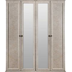 Шкаф 4-х створчатый (1+2+1) с зеркалом Афина (крем корень) в Можге - mozhga.mebel24.online | фото