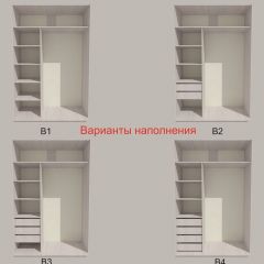 Шкаф-купе 1300 серии SILVER S4+S3Z+B2+PL1 (2 ящика+1 штанга) профиль «Серебро» в Можге - mozhga.mebel24.online | фото 5