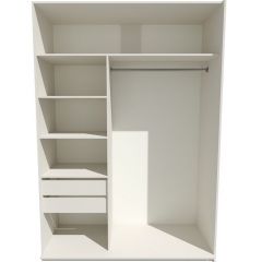 Шкаф-купе 1600 серии SOFT D1+D3+B2+PL1 (2 ящика+1штанга) профиль «Графит» в Можге - mozhga.mebel24.online | фото 3