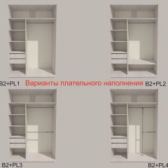 Шкаф-купе 1700 серии SILVER S1+S1+B2+PL2 (2 ящика+1 штанга+1 полка) профиль «Серебро» в Можге - mozhga.mebel24.online | фото 6