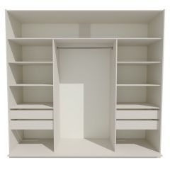 Шкаф-купе 2400 серии SOFT D4+D4+D4+B22+PL1 (по 2 ящика лев/прав+1штанга) профиль «Графит» в Можге - mozhga.mebel24.online | фото 2