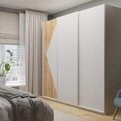 Шкаф-купе 2400 серии SOFT D7+D3+D3+B22+PL4 (по 2 ящика лев/прав+2штанги) профиль «Капучино» в Можге - mozhga.mebel24.online | фото
