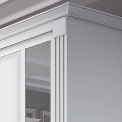 Шкаф-купе 2450 серии NEW CLASSIC K6Z+K1+K6+B22+PL2 (по 2 ящика лев/прав+1 штанга+1 полка) профиль «Капучино» в Можге - mozhga.mebel24.online | фото 4