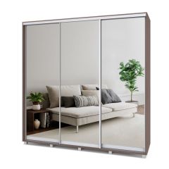 МАРТИН Шкаф-купе с зеркалами Шимо темный (2200*450) М423 в Можге - mozhga.mebel24.online | фото