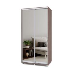 РОЛАНД Шкаф-купе с зеркалами Шимо темный (450*1100) Р413 в Можге - mozhga.mebel24.online | фото 2