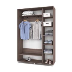 РОЛАНД Шкаф-купе с зеркалами Шимо темный (450*1500) Р453 в Можге - mozhga.mebel24.online | фото 2