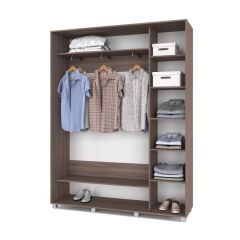 РОЛАНД Шкаф-купе с зеркалами Шимо темный (450*1700) Р473 в Можге - mozhga.mebel24.online | фото 2