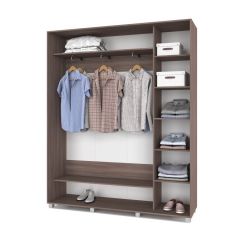 РОЛАНД Шкаф-купе с зеркалами Шимо темный (450*1800) Р483 в Можге - mozhga.mebel24.online | фото 2