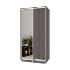 РОЛАНД Шкаф-купе с зеркалом Анкор темный (450*1100) Р412 в Можге - mozhga.mebel24.online | фото