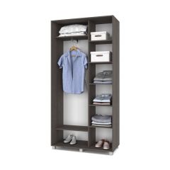 РОЛАНД Шкаф-купе с зеркалом Анкор темный (450*1100) Р412 в Можге - mozhga.mebel24.online | фото 2