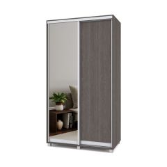 РОЛАНД Шкаф-купе с зеркалом Анкор темный (450*1200) Р422 в Можге - mozhga.mebel24.online | фото