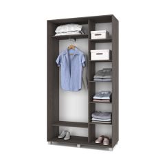 РОЛАНД Шкаф-купе с зеркалом Анкор темный (450*1200) Р422 в Можге - mozhga.mebel24.online | фото 2