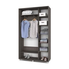 РОЛАНД Шкаф-купе с зеркалом Анкор темный (450*1300) Р432 в Можге - mozhga.mebel24.online | фото 3