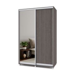 РОЛАНД Шкаф-купе с зеркалом Анкор темный (450*1400) Р442 в Можге - mozhga.mebel24.online | фото 2