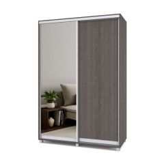 РОЛАНД Шкаф-купе с зеркалом Анкор темный (450*1500) Р452 в Можге - mozhga.mebel24.online | фото 2