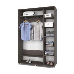 РОЛАНД Шкаф-купе с зеркалом Анкор темный (450*1500) Р452 в Можге - mozhga.mebel24.online | фото 3