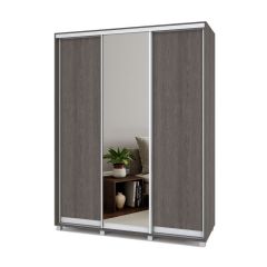 РОЛАНД Шкаф-купе с зеркалом Анкор темный (450*1700) Р472 в Можге - mozhga.mebel24.online | фото 2