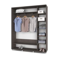 РОЛАНД Шкаф-купе с зеркалом Анкор темный (450*1800) Р482 в Можге - mozhga.mebel24.online | фото 2