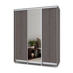 РОЛАНД Шкаф-купе с зеркалом Анкор темный (600*1800) Р682 в Можге - mozhga.mebel24.online | фото