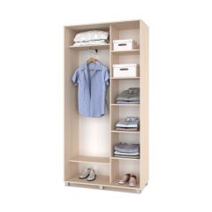 РОЛАНД Шкаф-купе с зеркалом Млечный дуб (450*1100) Р412 в Можге - mozhga.mebel24.online | фото 3