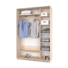 РОЛАНД Шкаф-купе с зеркалом Млечный дуб (450*1500) Р452 в Можге - mozhga.mebel24.online | фото 3