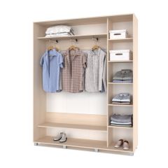 РОЛАНД Шкаф-купе с зеркалом Млечный дуб (450*1800) Р482 в Можге - mozhga.mebel24.online | фото 2