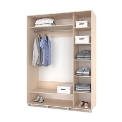 РОЛАНД Шкаф-купе с зеркалом Млечный дуб (600*1700)  Р672 в Можге - mozhga.mebel24.online | фото 2