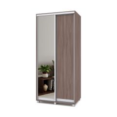 РОЛАНД Шкаф-купе с зеркалом Шимо темный (450*1000) Р402 в Можге - mozhga.mebel24.online | фото 2