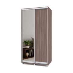 РОЛАНД Шкаф-купе с зеркалом Шимо темный (450*1100) Р412 в Можге - mozhga.mebel24.online | фото 2